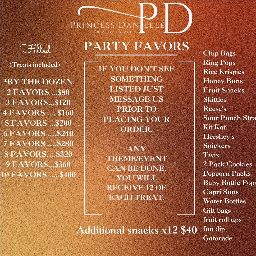 Party Favors | Princes Danielle’s creative palace