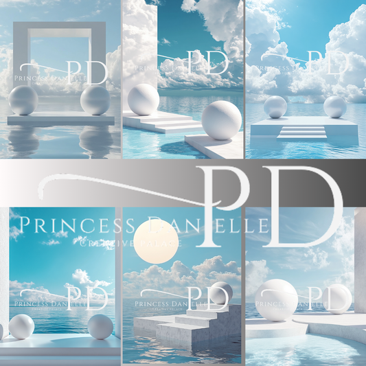 Blue Vista Digital Background | Princes Danielle’s creative palace
