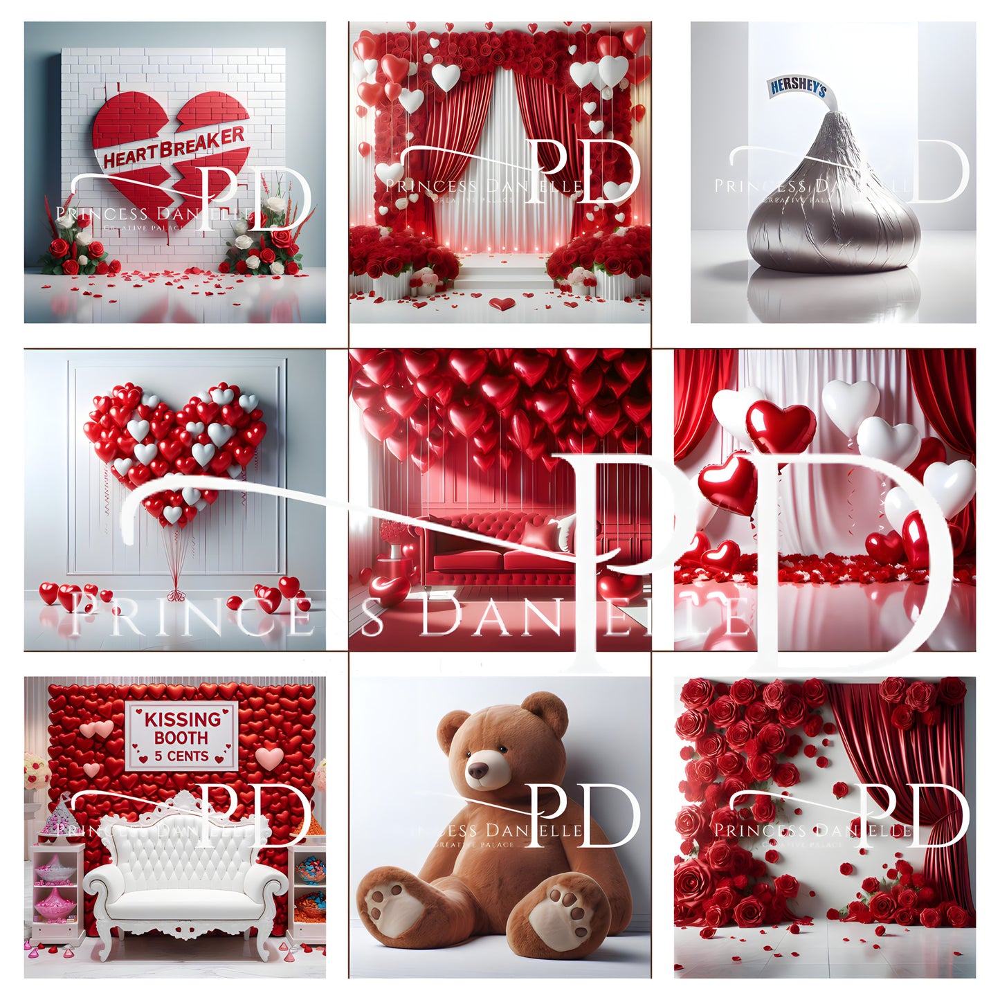 Full of Love Digital backgrounds | Princes Danielle’s creative palace